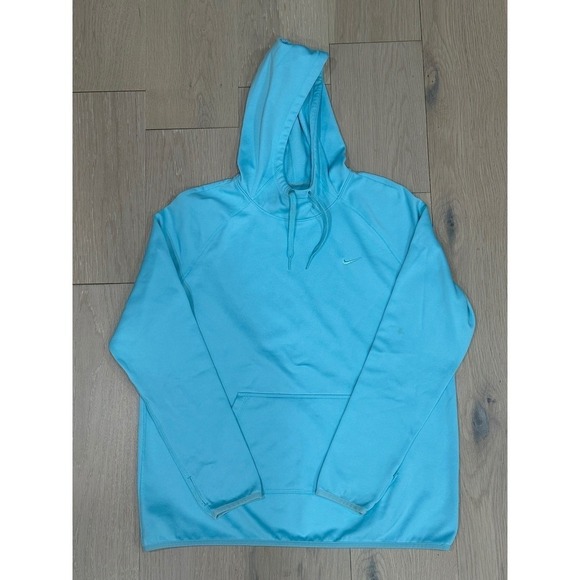 Nike Tops - Nike Therma Fit Pullover Hoodie Aqua Blue Long Sleeve Sweatshirt Teen Size  L